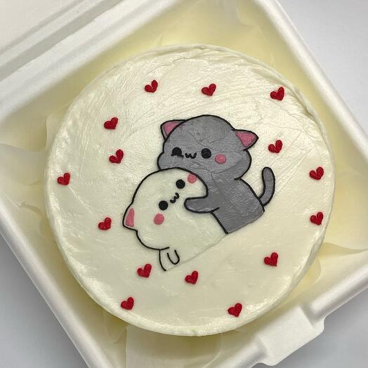 Бенто-торт с котиками