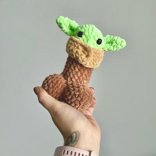 Вязаная игрушка мастер йода, пенис, заездные воины, ручная работа