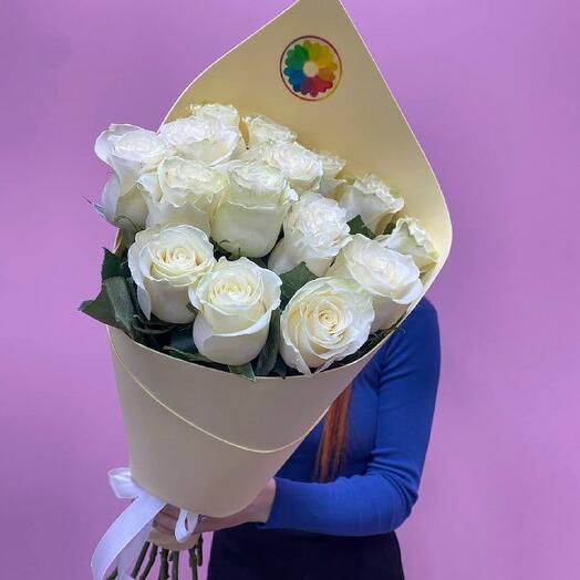 Bouquet of 15 white roses