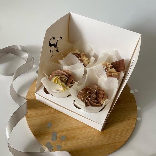 Juego de 4 cupcakes "chocolate"