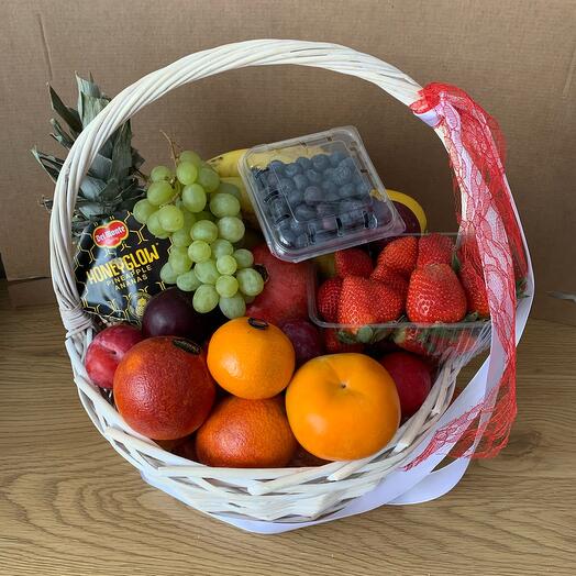 Большая корзина фруктов М на 8 марта подарок 🎁