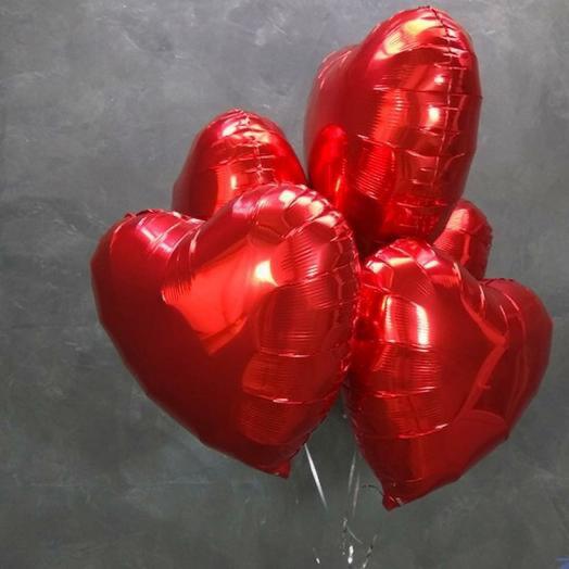 Набор Шаров сердце (45см )5 шт