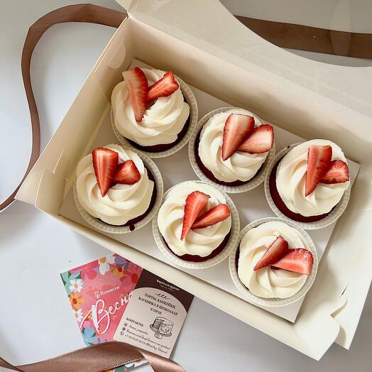Cupcakes "Red velvet" 6 pcs
