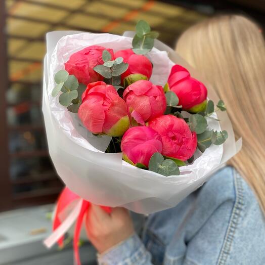 Пионы Корал Сансет (меняют цвет)