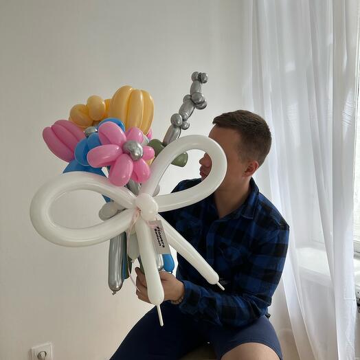 Микс S размер из воздушных шаров «Ты сама нежность»