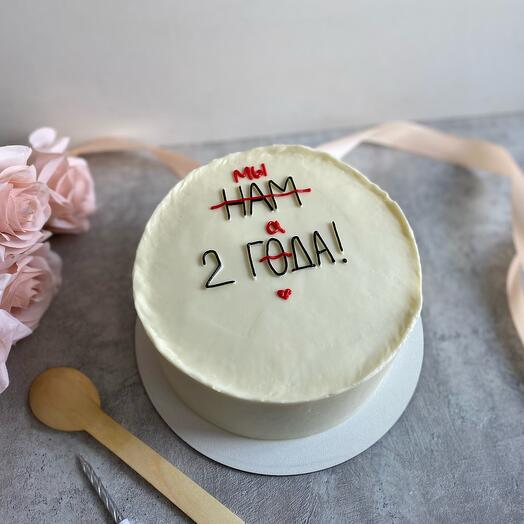Бенто торт L на годовщину «Нам 2 года / мы два гада»