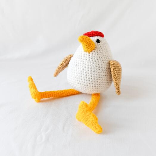 Вязаная игрушка "Чайка Гоша"