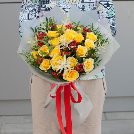 Букет цветов Осенний поцелуй