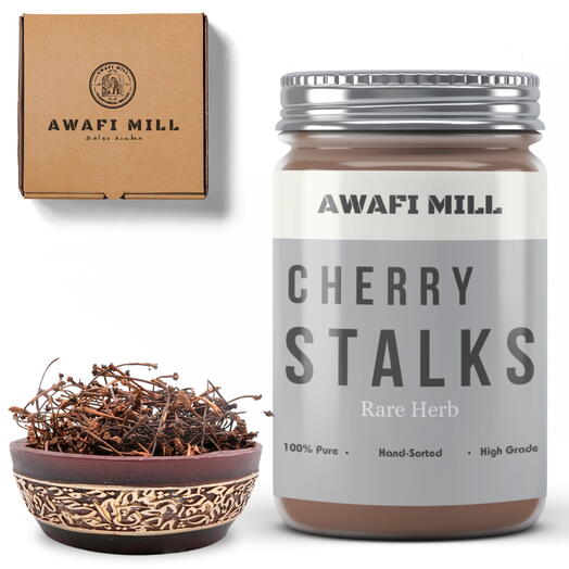 AWAFI MILL Dried Cherry Stalks | Herbal Stem - Pack of 100 Gram