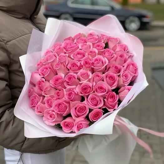 51 розовая роза ревиваль
