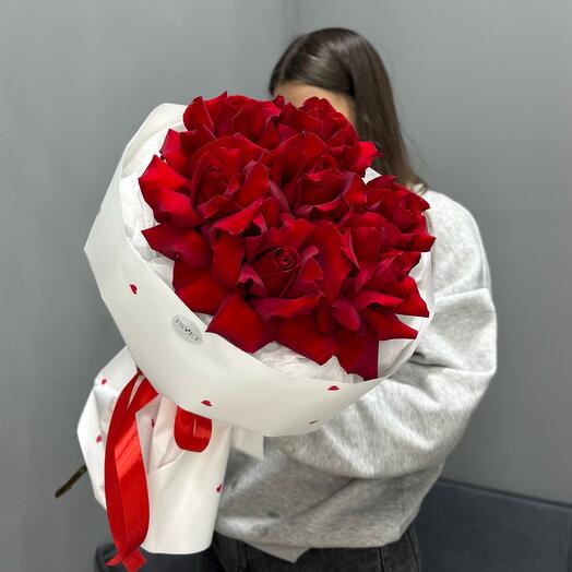«Lovers S» бордовые французские розы