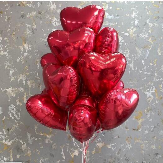 Связка из 13 фольгированных шаров