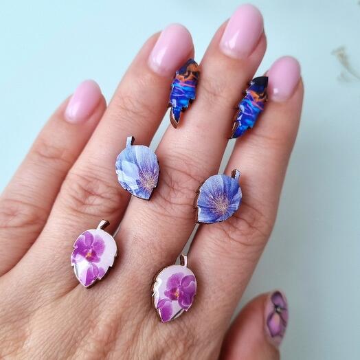 Сет серег Листики