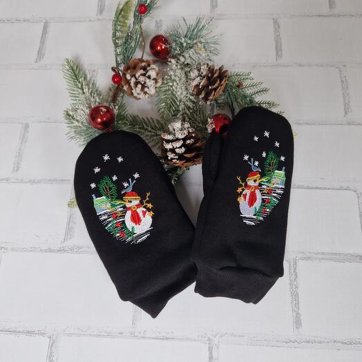 Варежки зимние детские