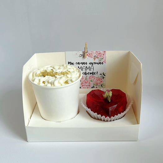 Cake to go + чайная бомбочка ягодная для мамы