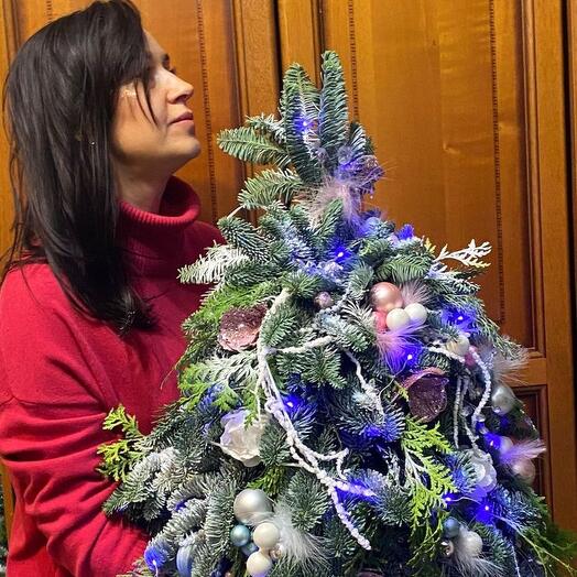 Авторская новогодняя елка из нобилиса "Petite fleur", новогодняя композиция