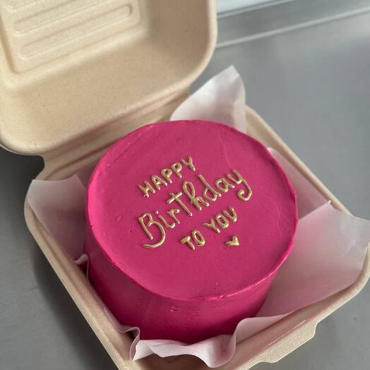Бенто торт «Розовый Birthday»