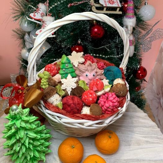 Сказочная корзина с зефирками