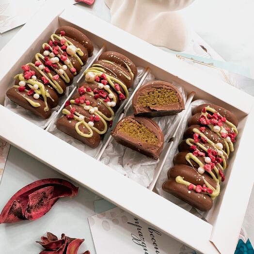 Juego de barras, chocolate belga con relleno de Dubai