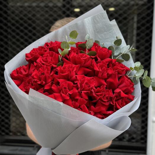 21 French Red Roses