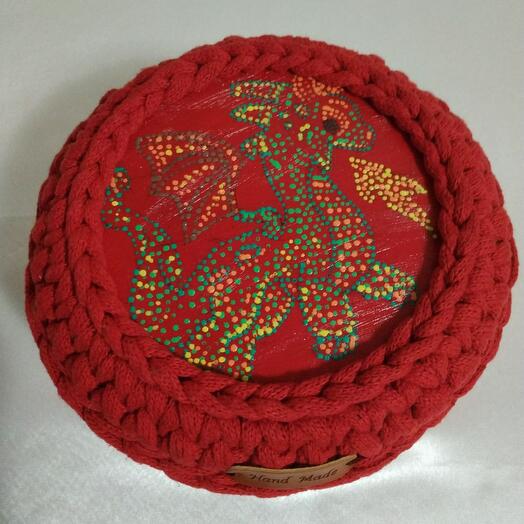 Шкатулка из хлопкового шнура