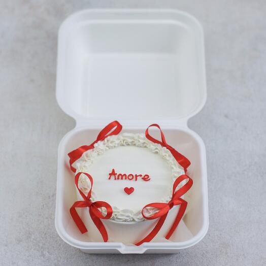 Бенто-торт 33 «Amore» (ламбет, торт любимой, торт на день рождения)