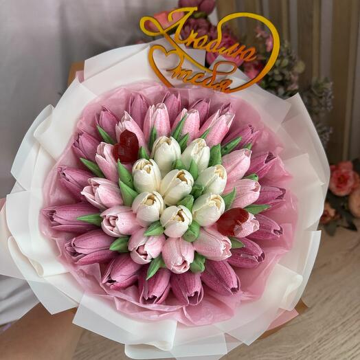 Букет из 35 тюльпанов для Любимой