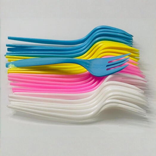 A set of disposable forks, 24 pcs, multicolored. Set of disposable forks 24 pcs