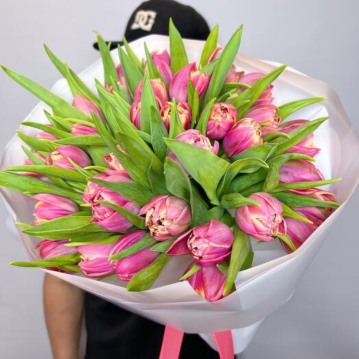 Букет из 35 пионовидных тюльпанов Columbus