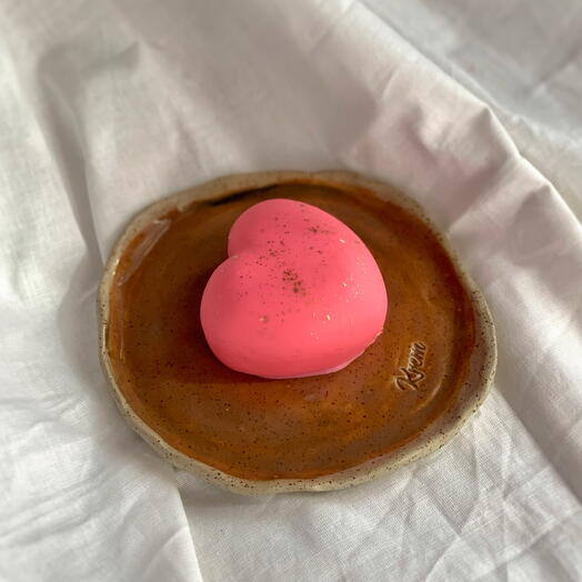 Tarta de queso-corazón De mango-Maracuyá
