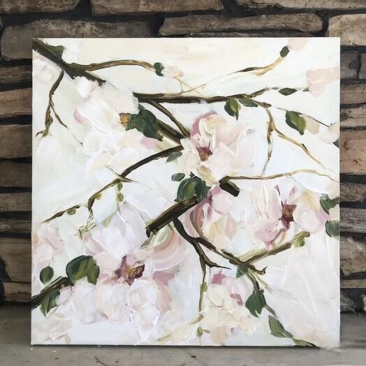 Картина холст, масло «Начало» 70*70 см