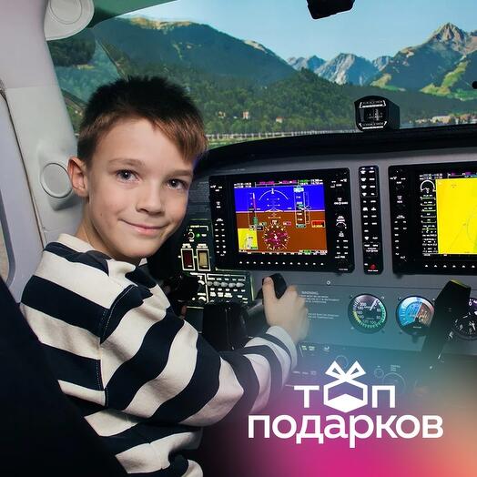 Подарочный сертификат Пилотирование авиатренажера самолета Cessna-172, 1-3 чел. (30 минут)