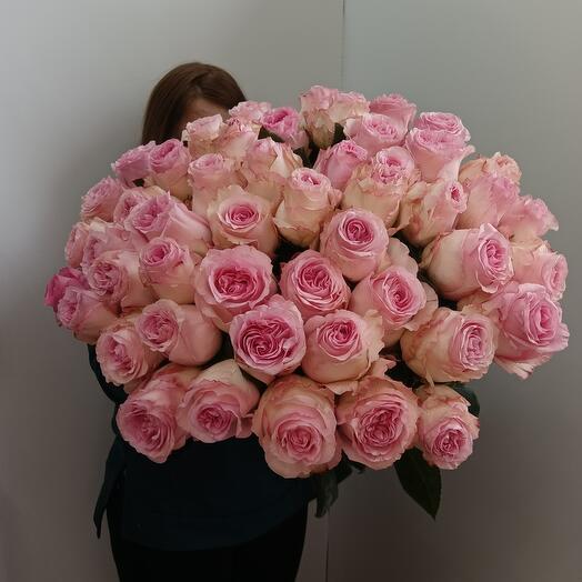 Special offer!!! Bouquet of pink roses Ecuador 60 cm