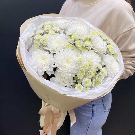 Микс белых хризантем