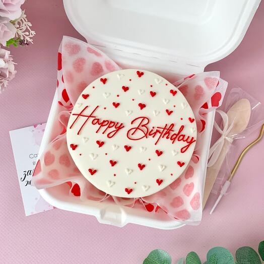 Бенто- торт  500 гр «Happy birthday" на день рождения