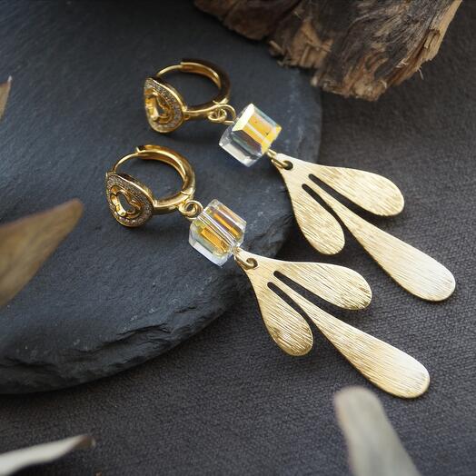 Серьги с чешским стеклом (вариант 2)