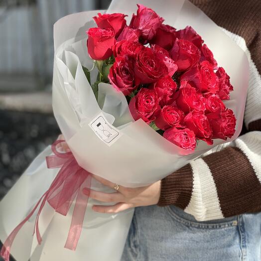 25 микс роз Кения 40см