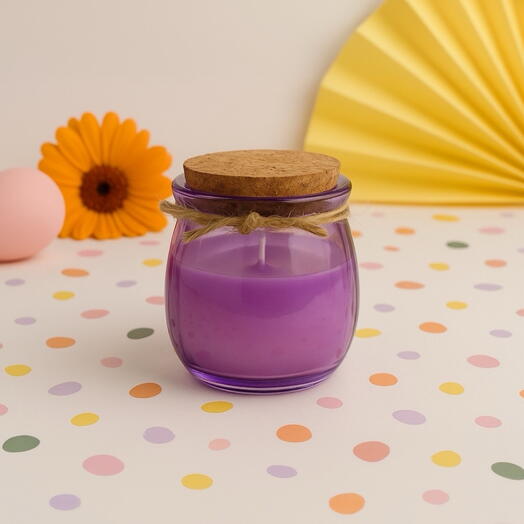 Scented candle purple, HAND MADE