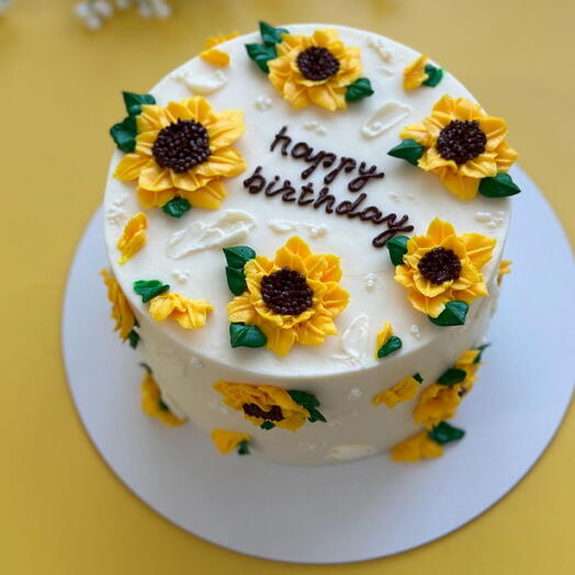 Торт  с  подсолнухами 🌻