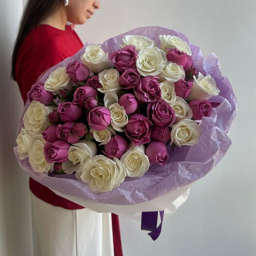 Букет "Бело-фиолетовый"