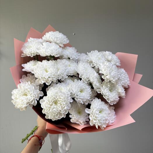 Монобукет из 5 Хризантем