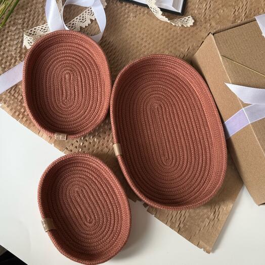 Набор корзин из хлопка