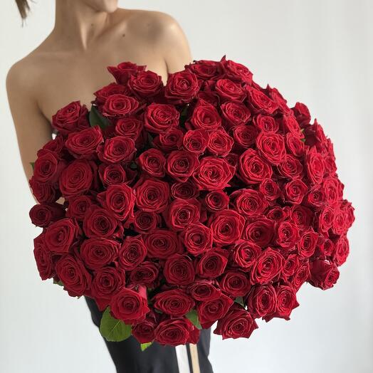 Wow букет из 101 красной розы «bloom room» 👍