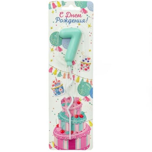 Свеча цифра 7 тиффани