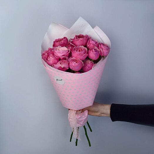 Букет из 5 кустовых пионовидных роз Juliet Cerise