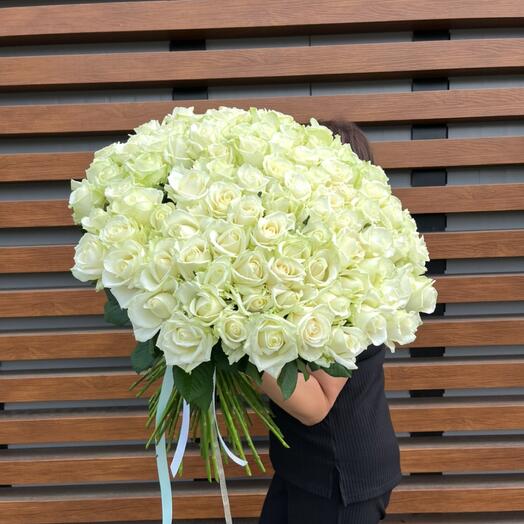 101 белая роза