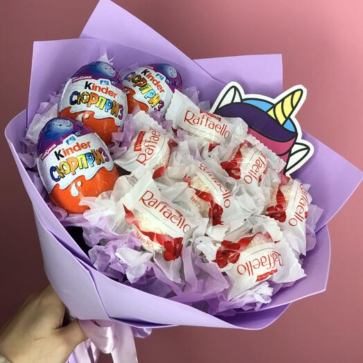 Сладкий букет-единорог