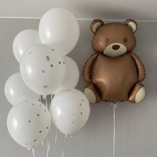 Набор шаров на торжество с мишкой🧸