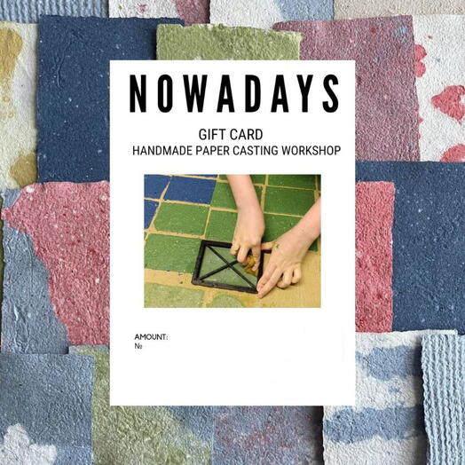 Gift card handmade paper casting workshop