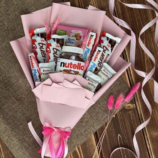 Сладкий букет с шоколадной пастой